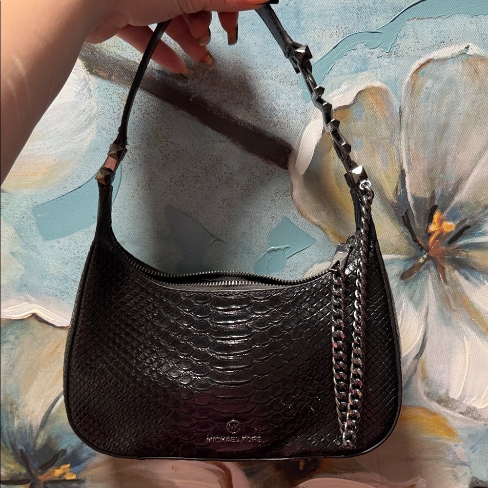 Michael Kors snake embossed handbag